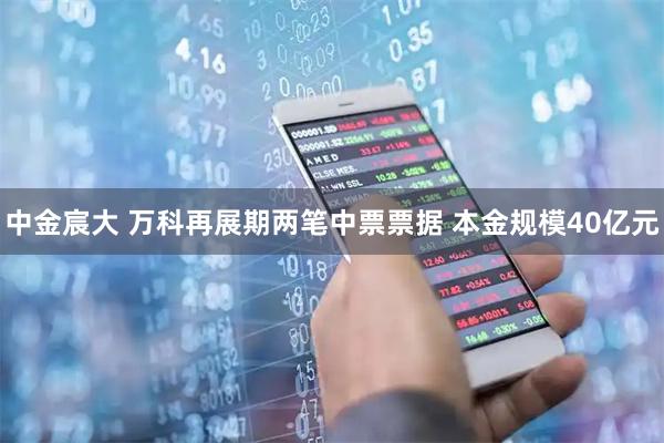 中金宸大 万科再展期两笔中票票据 本金规模40亿元